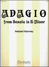 Adagio from Sonata in E Minor Organ sheet music cover